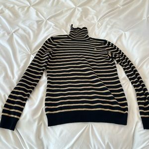 Ralph Lauren black and gold striped turtleneck